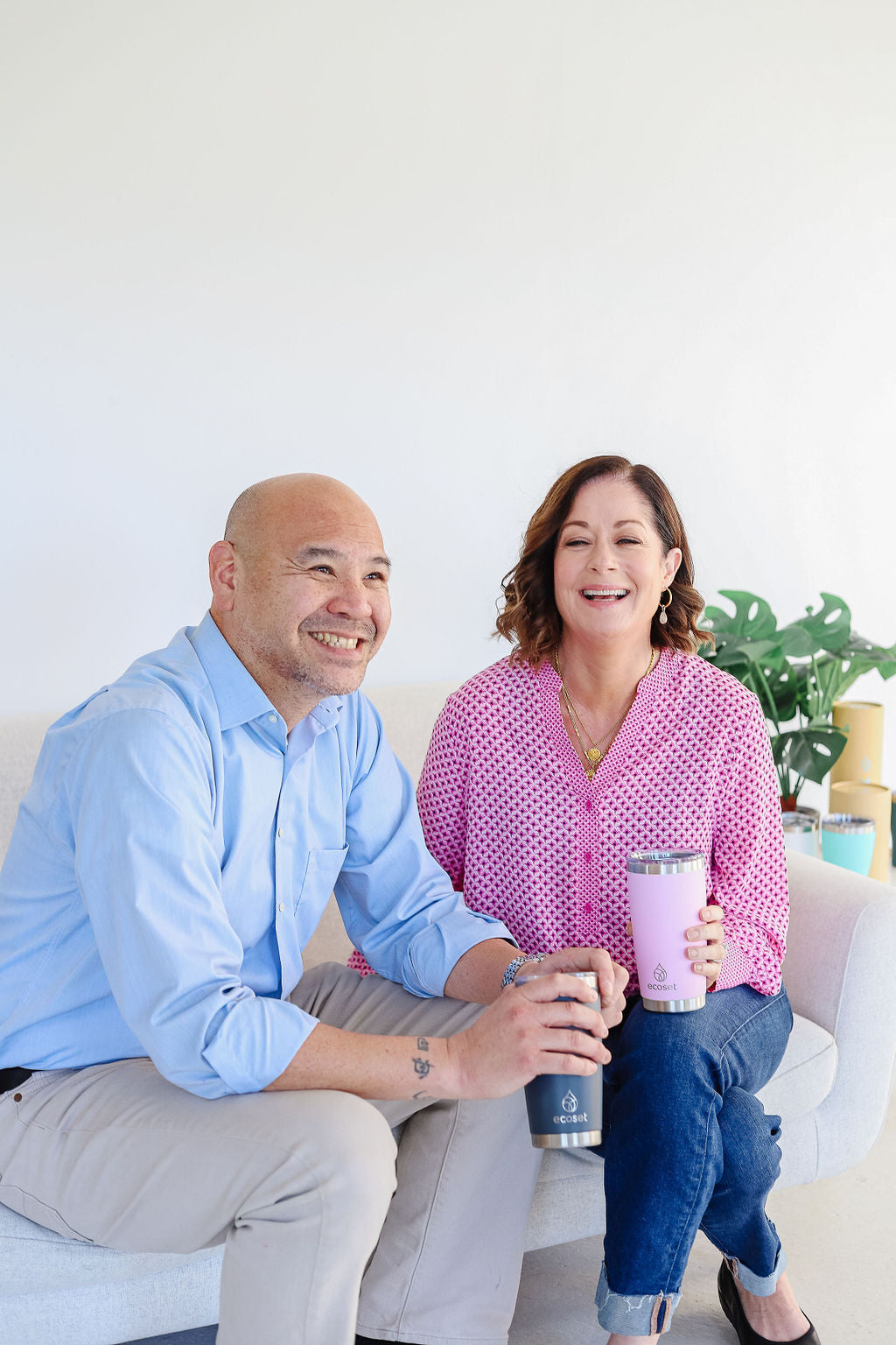 The owners of Ecoset, Sarah and Oscar.