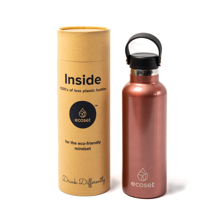 Rose Gold flasket water bottle packaging